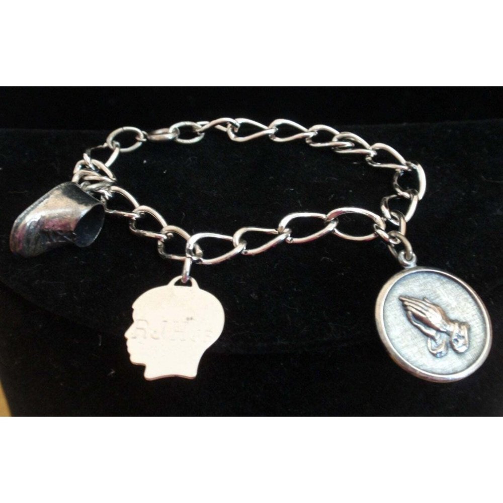 Sterling  Silver Life Memories Charm Bracelet